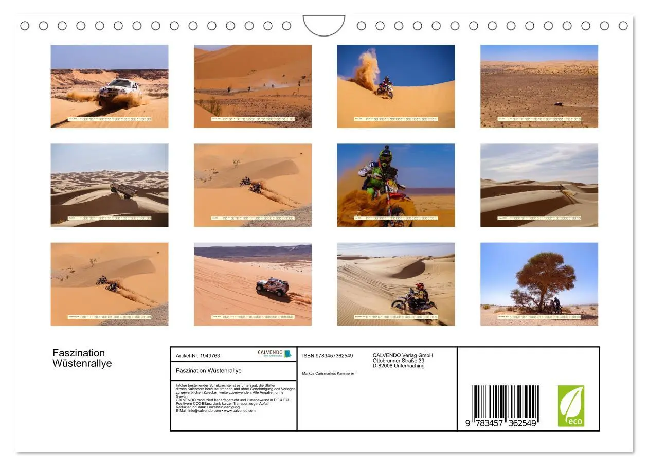 Bild: 9783457362549 | Faszination Wüstenrallye (Wandkalender 2026 DIN A4 quer), CALVENDO...