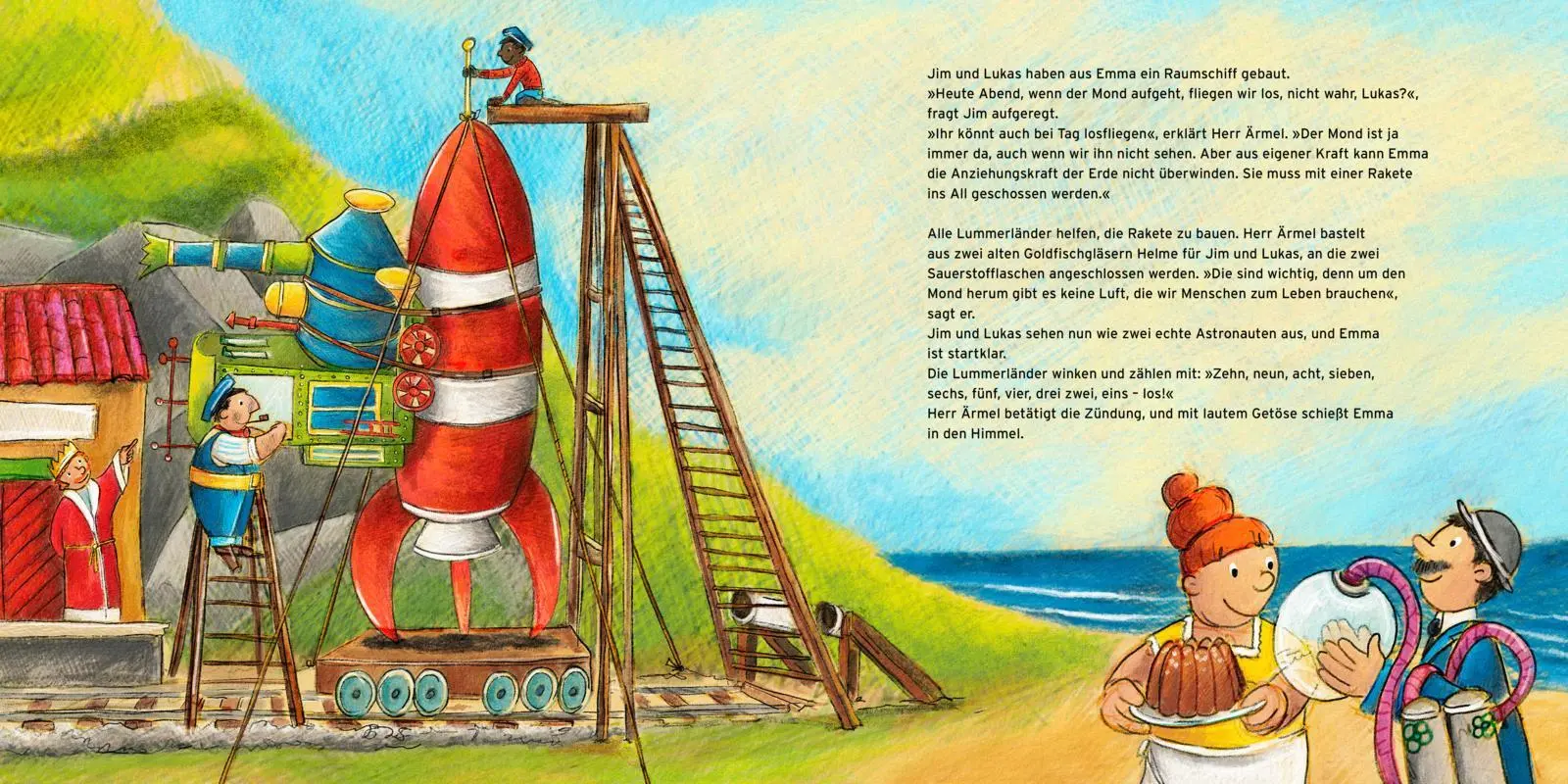 Bild: 9783522462549 | Jim Knopf und die Reise zum Mond | Michael Ende (u. a.) | Buch | 32 S.