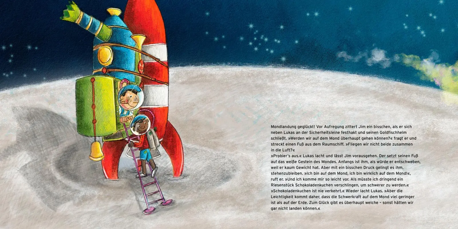 Bild: 9783522462549 | Jim Knopf und die Reise zum Mond | Michael Ende (u. a.) | Buch | 32 S.