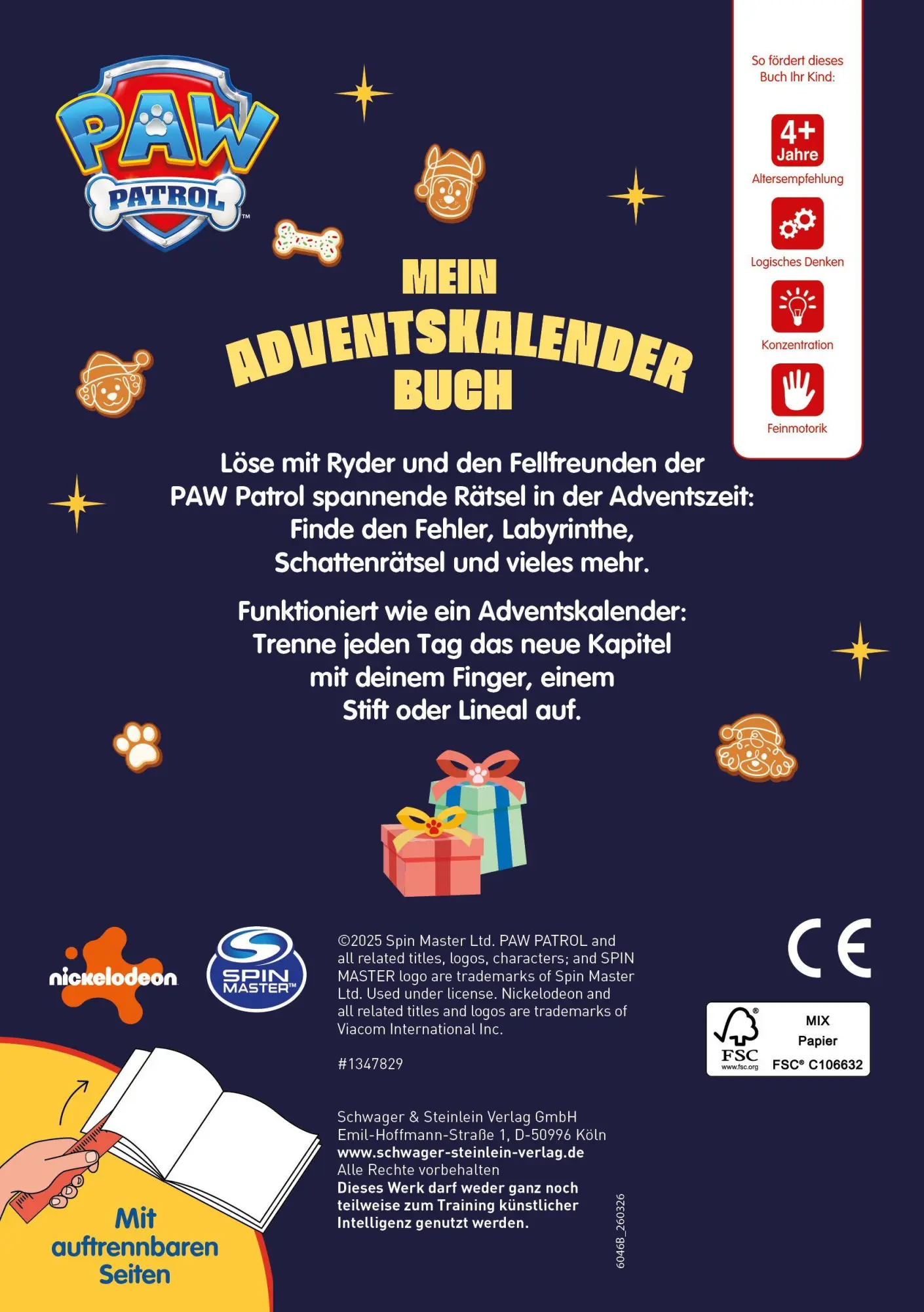 Bild: 9783849952549 | PAW Patrol Mein Adventskalenderbuch | Taschenbuch | 112 S. | Deutsch