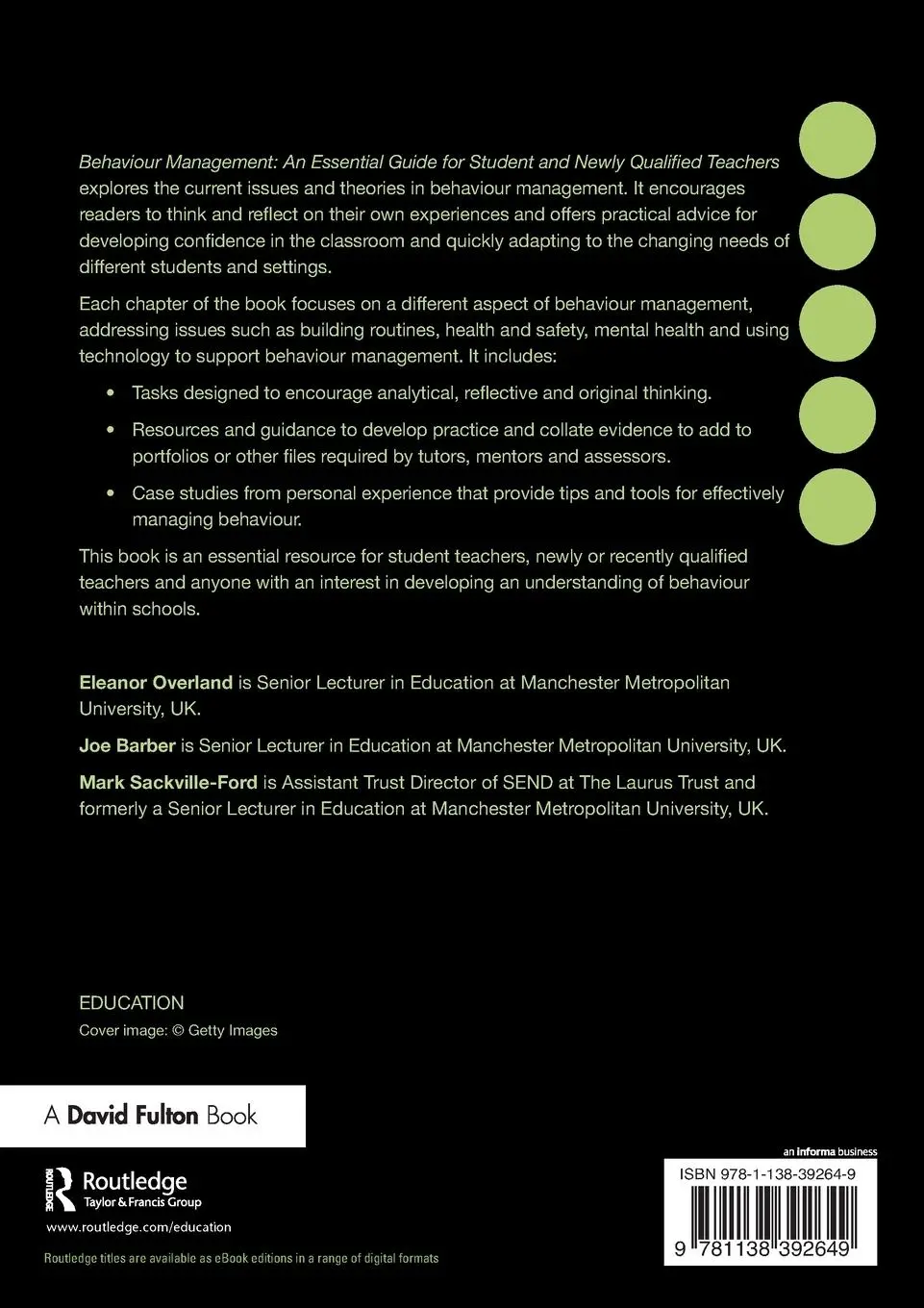 Rückseite: 9781138392649 | Behaviour Management | Eleanor Overland (u. a.) | Taschenbuch | 2020