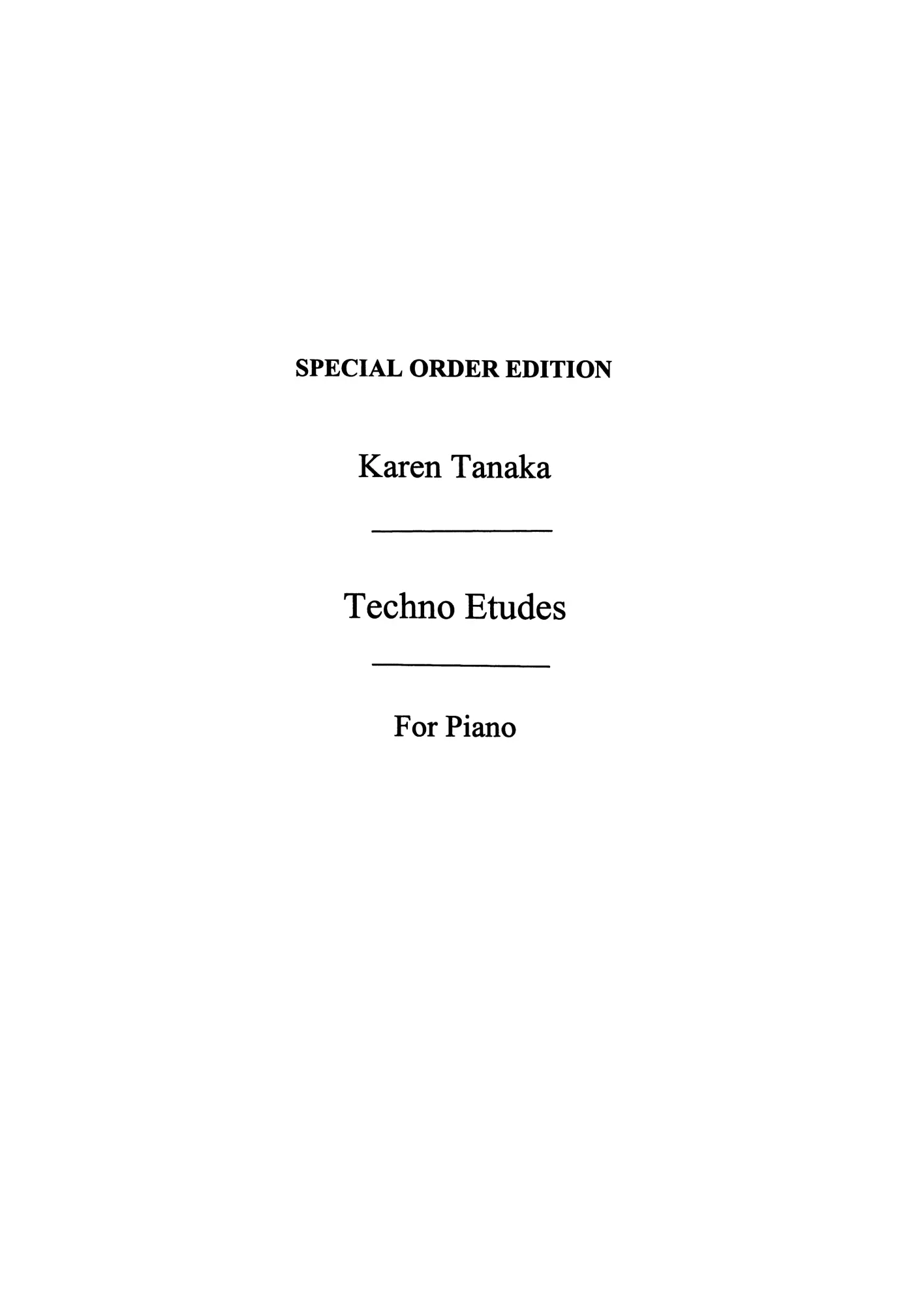 Cover: 9781849382649 | Techno Etudes | Karen Tanaka | Buch | 2002 | Chester Music