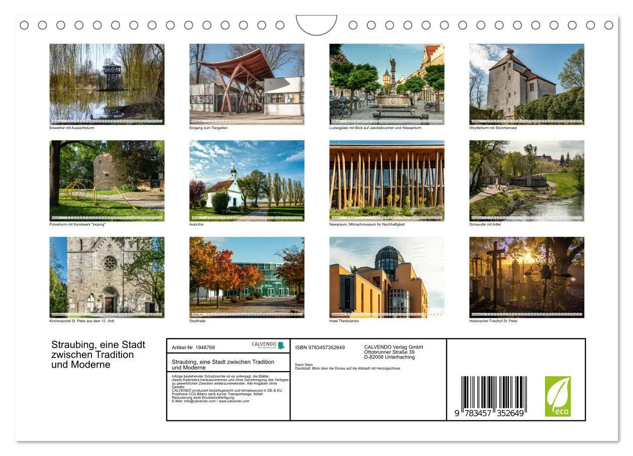 Bild: 9783457352649 | Straubing, eine Stadt zwischen Tradition und Moderne (Wandkalender...