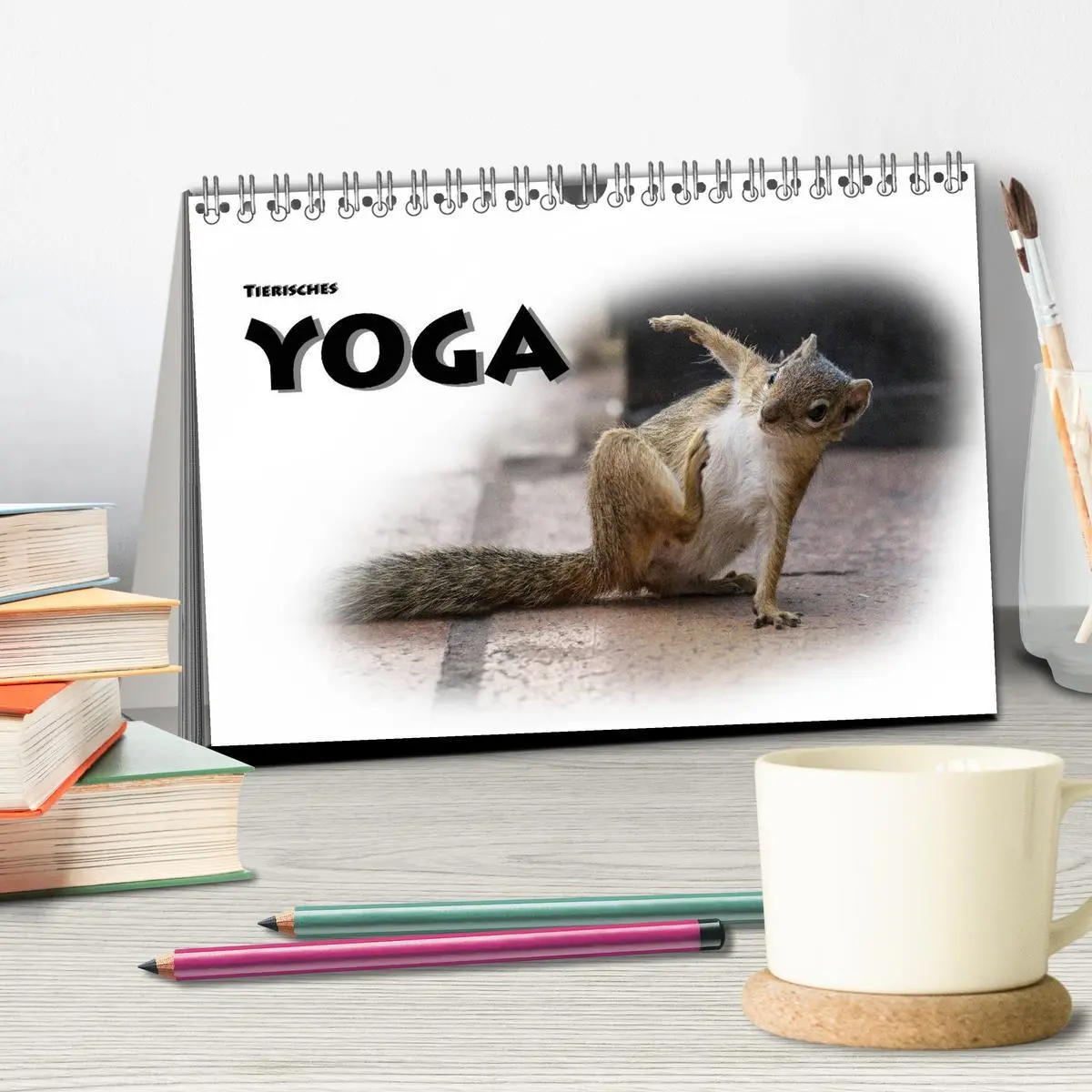 Bild: 9783457802649 | Tierisches Yoga (Tischkalender 2026 DIN A5 quer), CALVENDO...