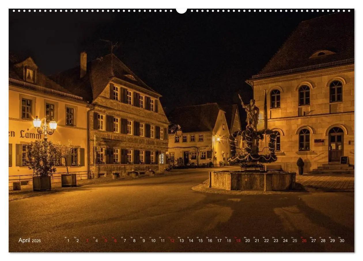 Bild: 9783516062649 | Unterfranken bei Nacht (hochwertiger Premium Wandkalender 2026 DIN...