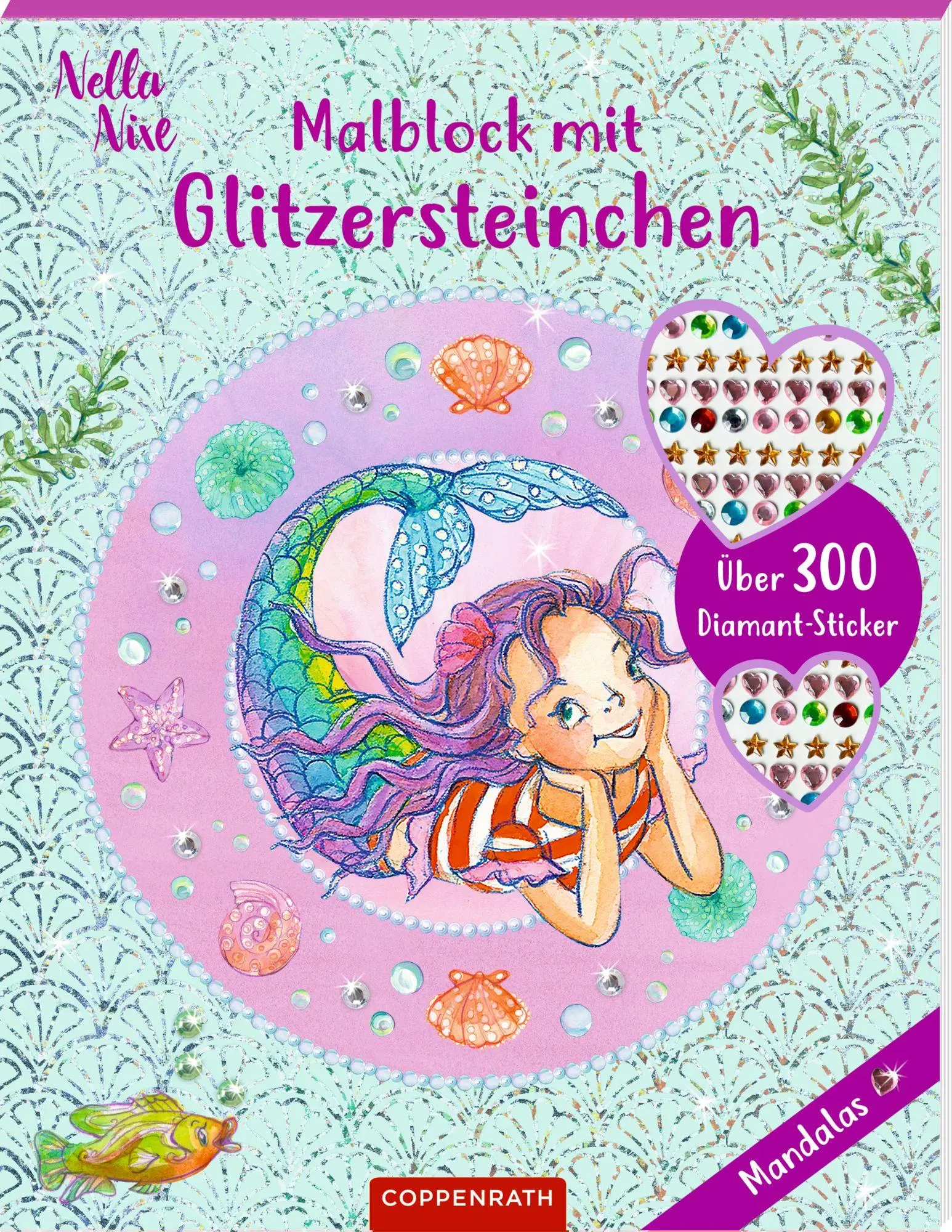 Cover: 9783649652649 | Malblock mit Glitzersteinchen: Mandalas | Monika Finsterbusch | Buch