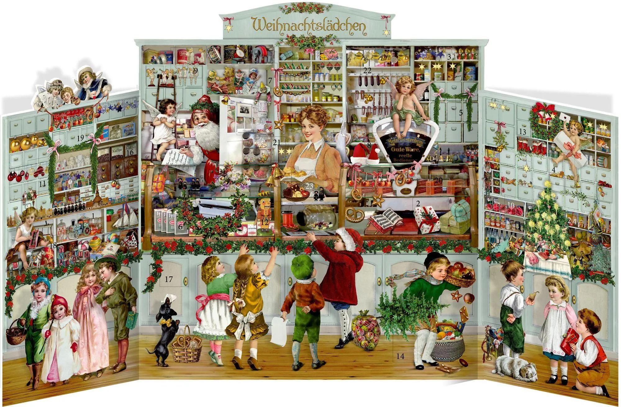 Bild: 4050003972749 | Aufstell-Adventskalender - Das Weihnachtslädchen | Barbara Behr | 1 S.
