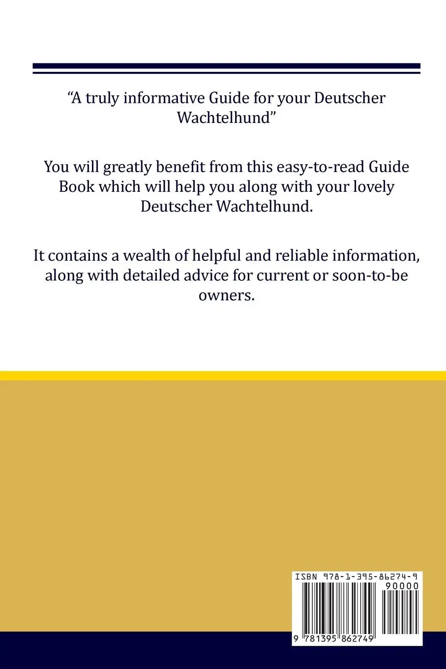 Rückseite: 9781395862749 | Deutscher Wachtelhund Guide Deutscher Wachtelhund Guide Includes