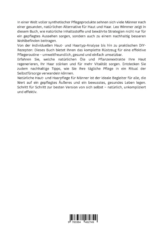Bild: 9783384462749 | Natürliche Haut- und Haarpflege für Männer: Effektive Strategien...