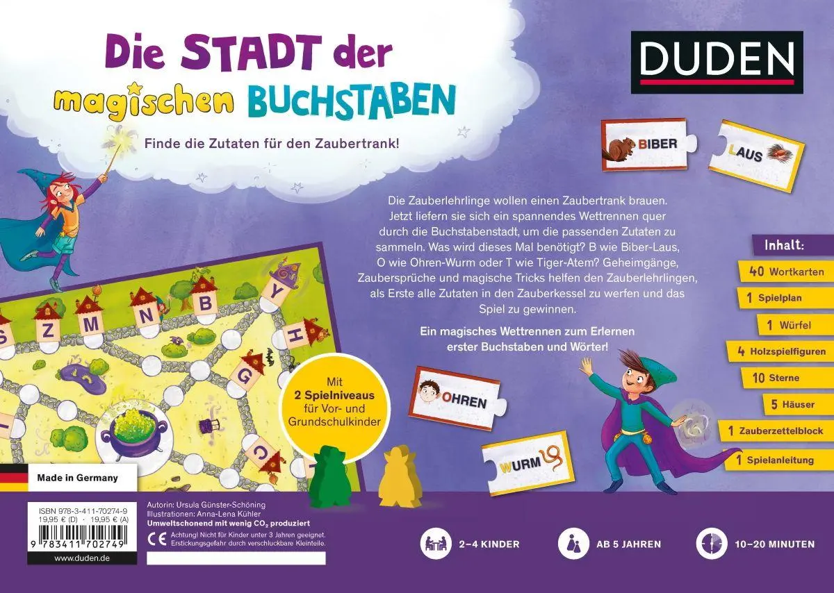 Bild: 9783411702749 | Weltenfänger: Die Stadt der magischen Buchstaben (Spiel) - ab 5 Jahren