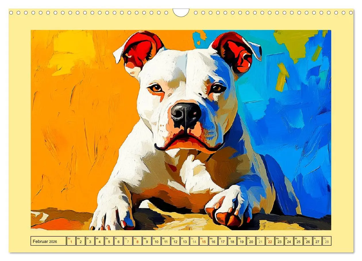 Bild: 9783457342749 | Pit Bulls und Familie. Bunte Bull Breed Schönheiten (Wandkalender...