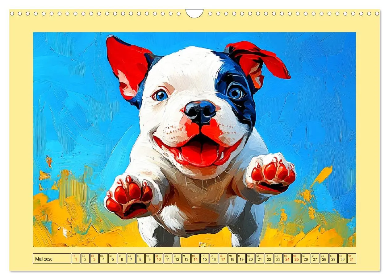 Bild: 9783457342749 | Pit Bulls und Familie. Bunte Bull Breed Schönheiten (Wandkalender...