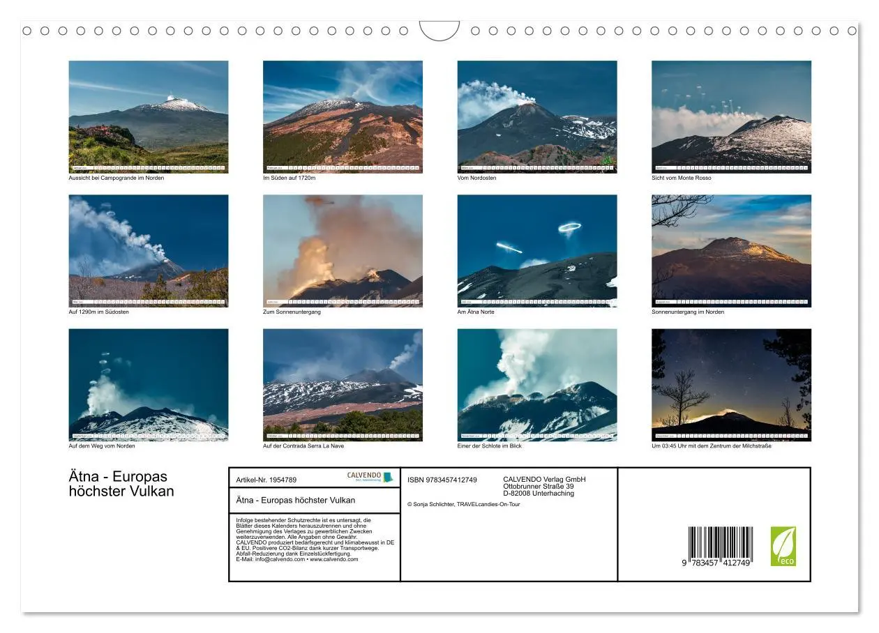 Bild: 9783457412749 | Ätna - Europas höchster Vulkan (Wandkalender 2026 DIN A3 quer),...