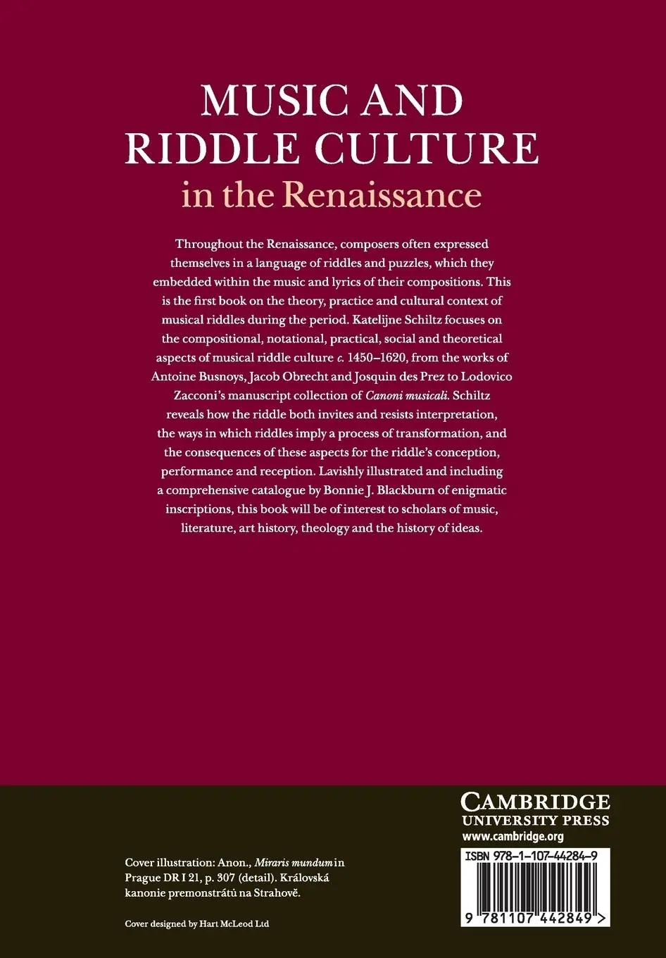 Rückseite: 9781107442849 | Music and Riddle Culture in the Renaissance | Katelijne Schiltz | Buch