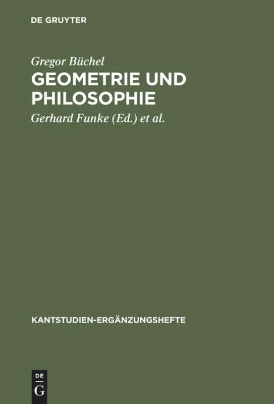 Cover: 9783110112849 | Geometrie und Philosophie | Gregor Büchel | Buch | XVI | Deutsch