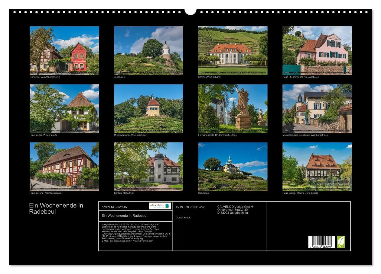 Bild: 9783516112849 | Ein Wochenende in Radebeul (Wandkalender 2026 DIN A2 quer),...
