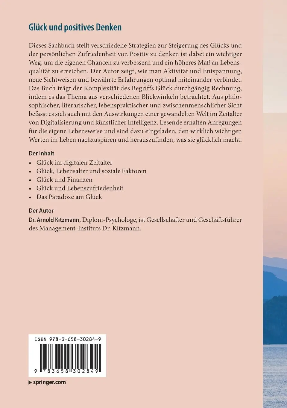 Rückseite: 9783658302849 | Glück und positives Denken | Arnold Kitzmann | Taschenbuch | x | 2020