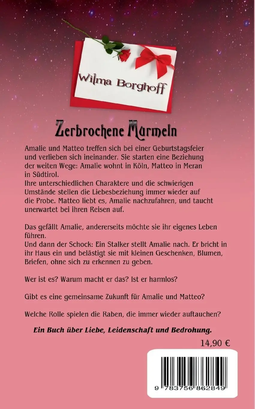 Rückseite: 9783756862849 | Zerbrochene Murmeln | Liebe, Leidenschaft und Bedrohung | Borghoff