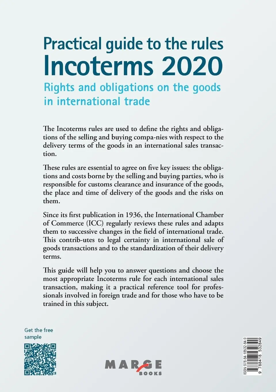 Rückseite: 9788418532849 | Practical guide to the Incoterms 2020 rules | David Soler | Buch