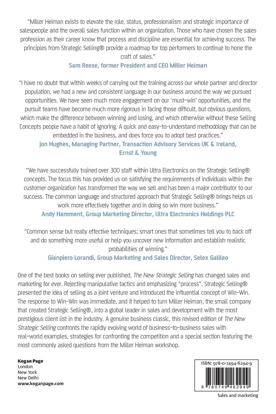 Rückseite: 9780749462949 | The New Strategic Selling | Robert B. Miller (u. a.) | Taschenbuch
