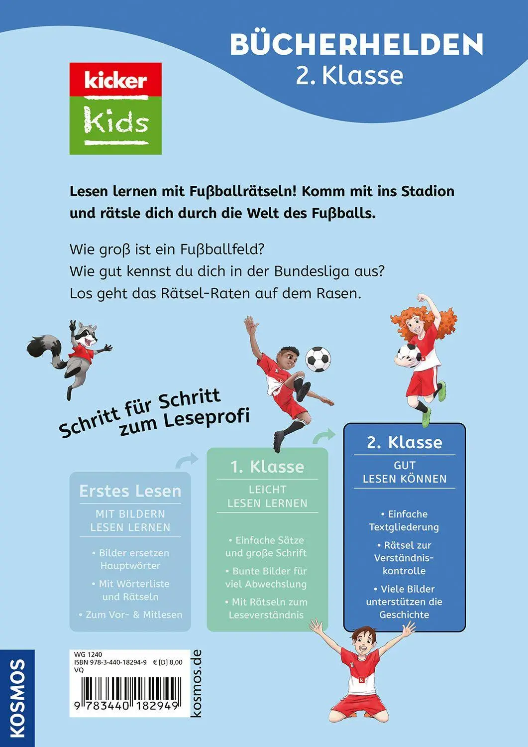 Bild: 9783440182949 | kicker Kids, Lesen lernen mit Fußballrätseln, | Jonas Dirker | Buch