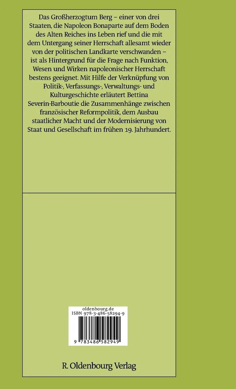 Rückseite: 9783486582949 | Französische Herrschaftspolitik und Modernisierung | Severin-Barboutie