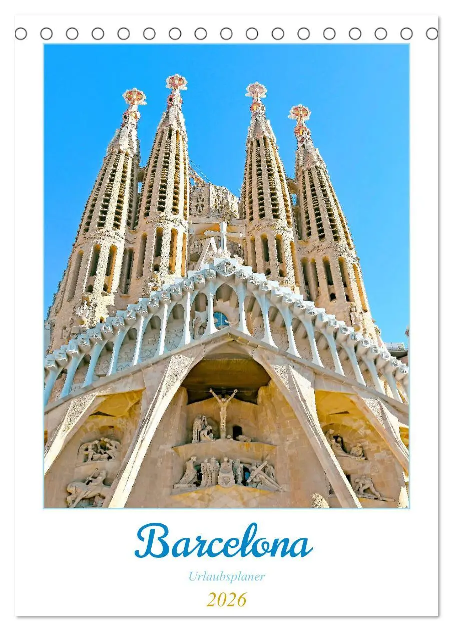 Cover: 9783516342949 | Barcelona - Urlaubsplaner (Tischkalender 2026 DIN A5 hoch),...