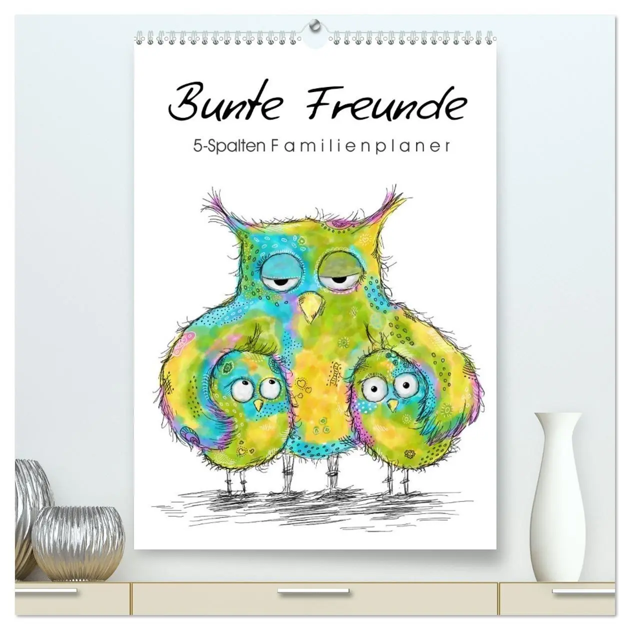 Cover: 9783516412949 | Bunte Freunde (hochwertiger Premium Wandkalender 2026 DIN A2 hoch),...