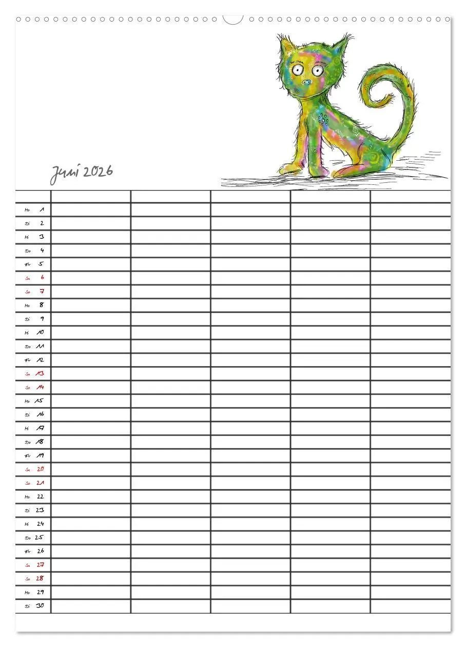 Bild: 9783516412949 | Bunte Freunde (hochwertiger Premium Wandkalender 2026 DIN A2 hoch),...