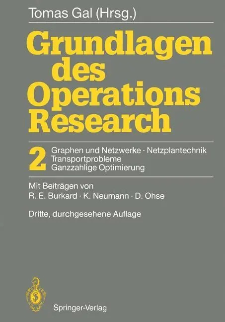 Cover: 9783540552949 | Grundlagen des Operations Research | Tomas Gal | Taschenbuch | xii