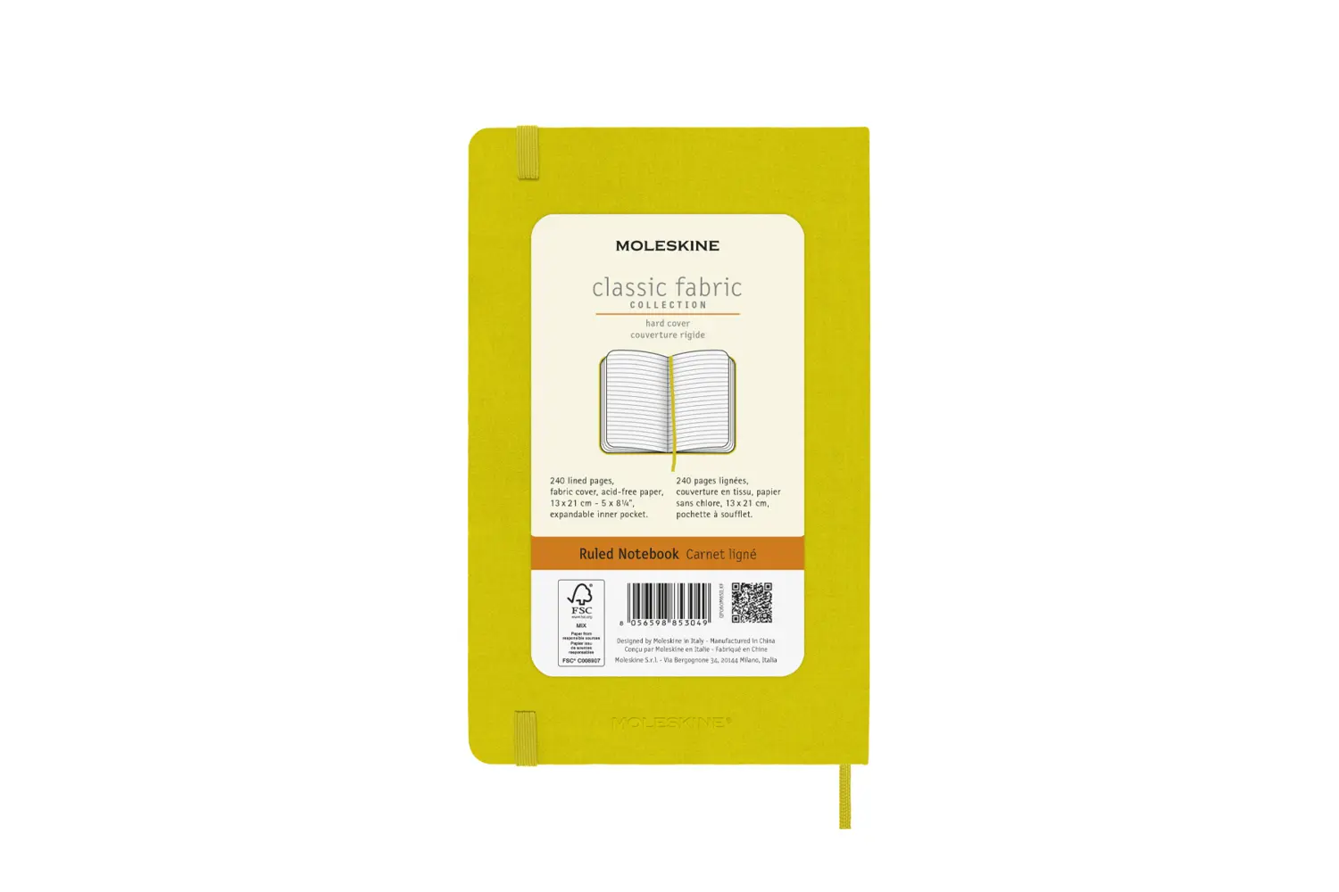 Bild: 8056598853049 | Moleskine Notizbuch - Color, Large/A5, Liniert, Stoffeinband,...