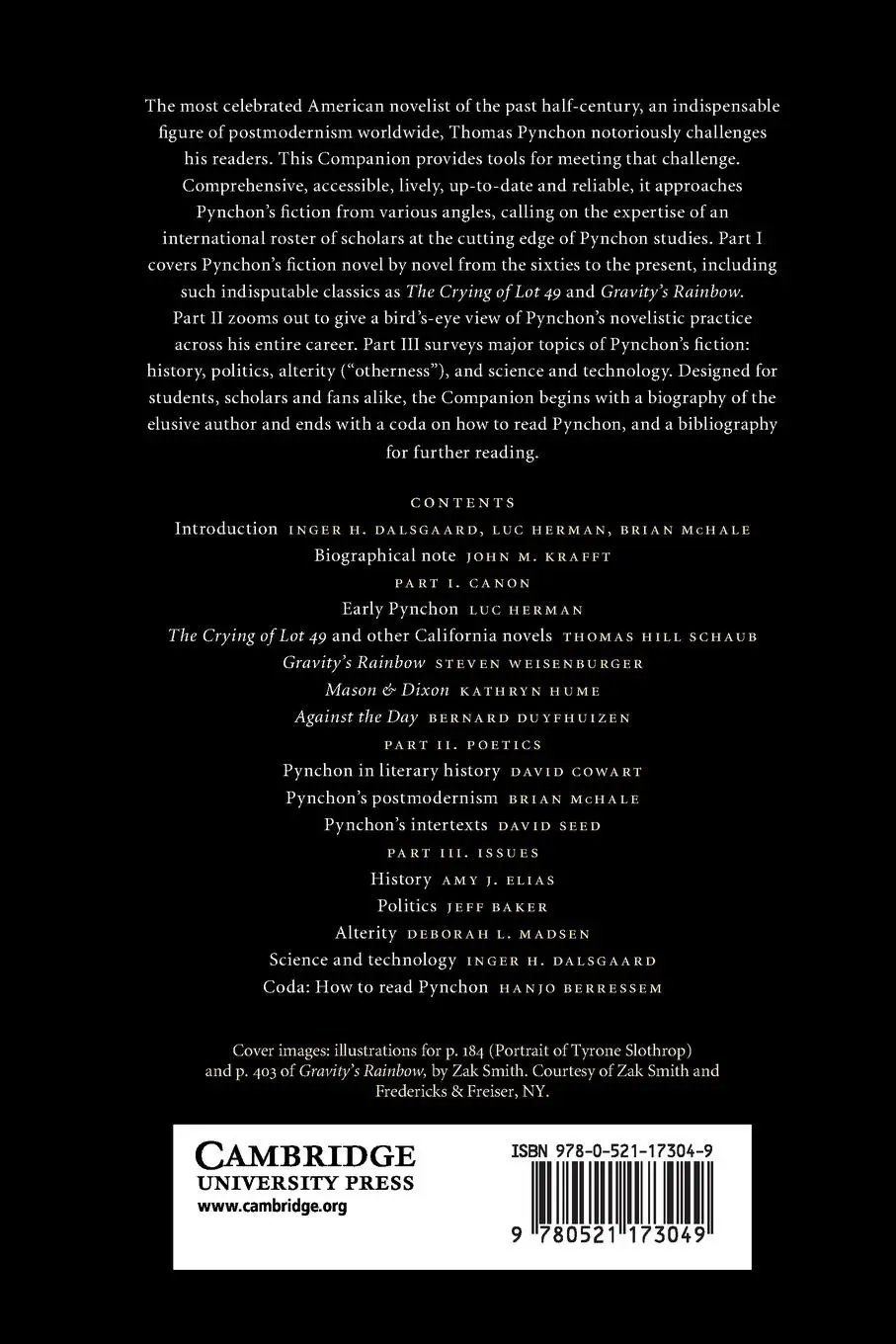 Rückseite: 9780521173049 | The Cambridge Companion to Thomas Pynchon | Inger H. Dalsgaard (u. a.)