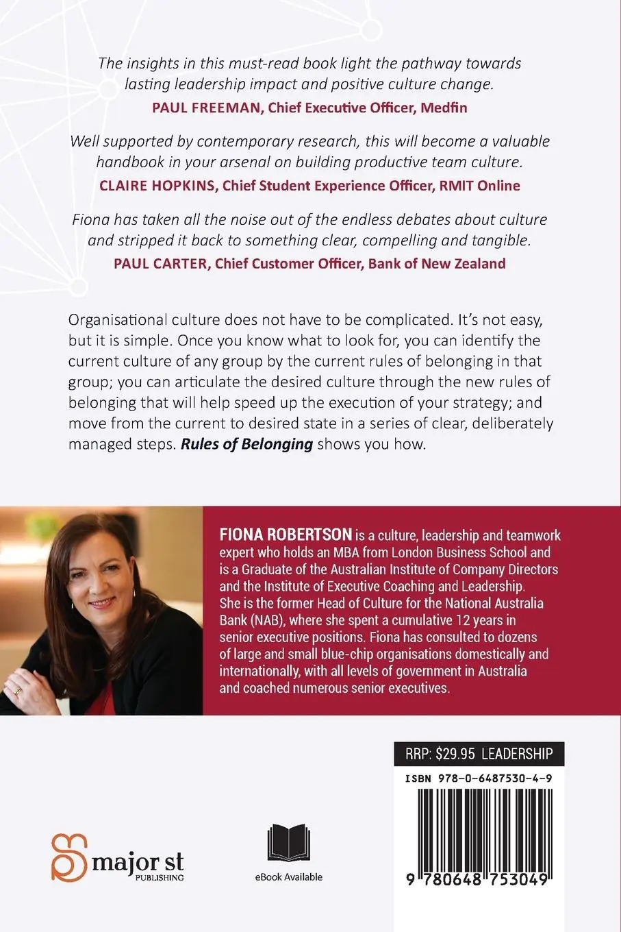 Rückseite: 9780648753049 | Rules of Belonging | Fiona Robertson | Taschenbuch | Englisch | 2020
