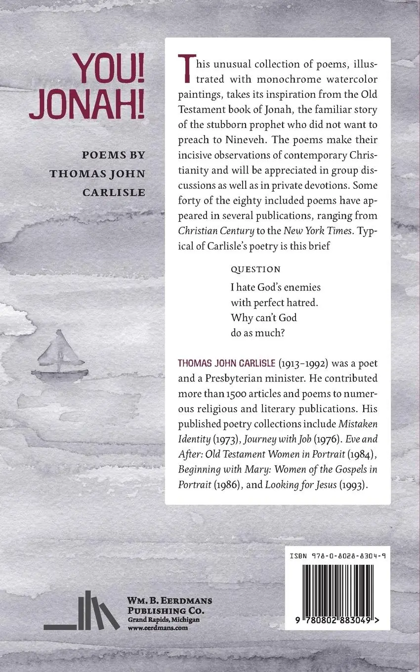 Rückseite: 9780802883049 | You! Jonah! | Thomas John Carlisle | Taschenbuch | Englisch | 2022