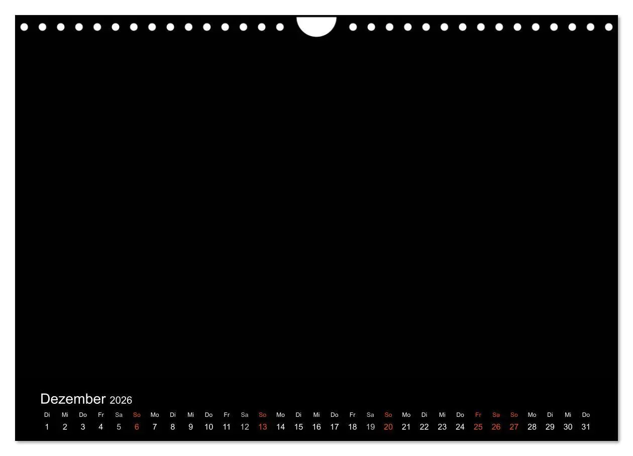 Bild: 9783516233049 | Bastelkalender - Schwarz (Wandkalender 2026 DIN A4 quer), CALVENDO...