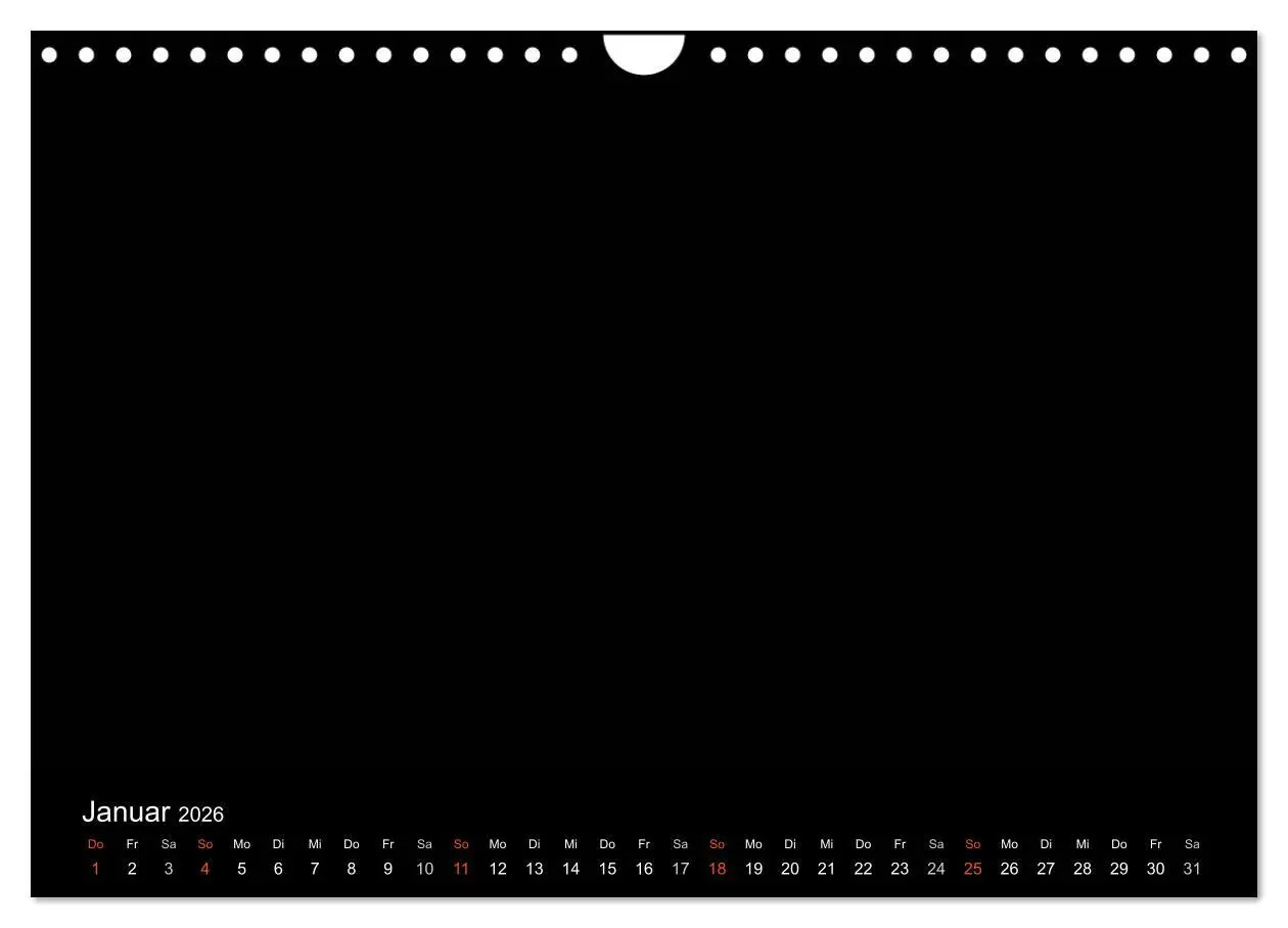 Bild: 9783516233049 | Bastelkalender - Schwarz (Wandkalender 2026 DIN A4 quer), CALVENDO...