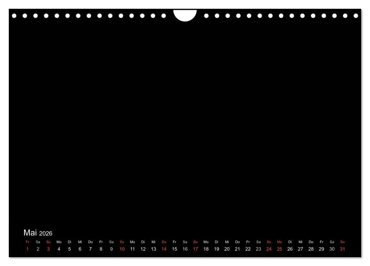 Bild: 9783516233049 | Bastelkalender - Schwarz (Wandkalender 2026 DIN A4 quer), CALVENDO...