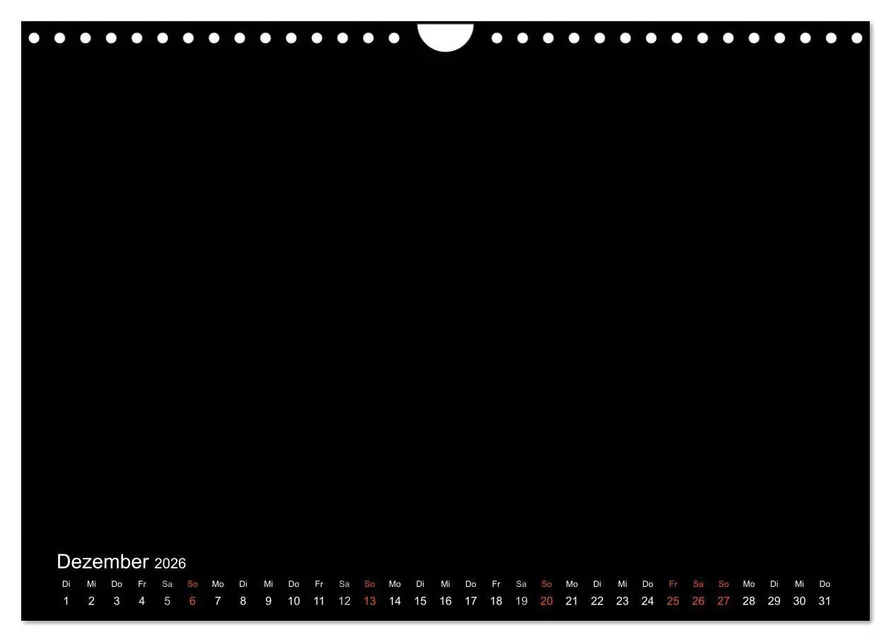 Bild: 9783516233049 | Bastelkalender - Schwarz (Wandkalender 2026 DIN A4 quer), CALVENDO...