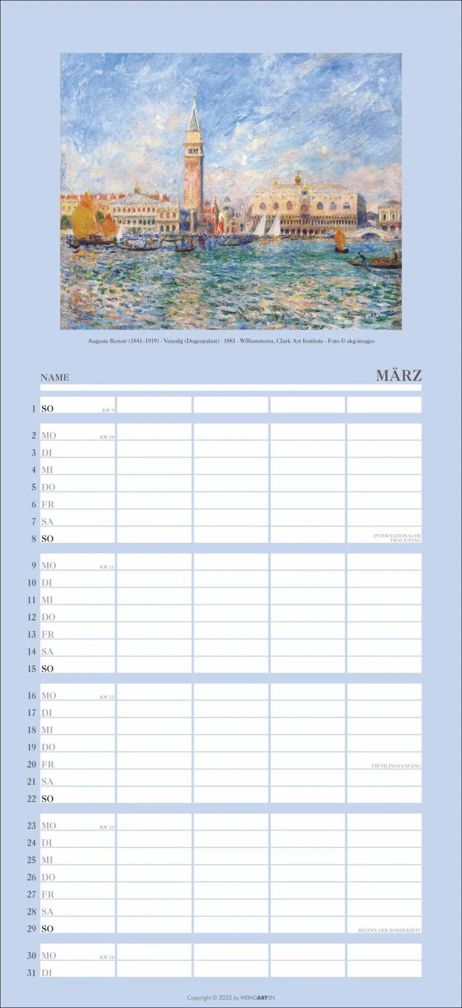 Bild: 9783839903049 | Kunst Familienplaner 2026 | Monet | Kalender | 15 S. | Deutsch | 2026