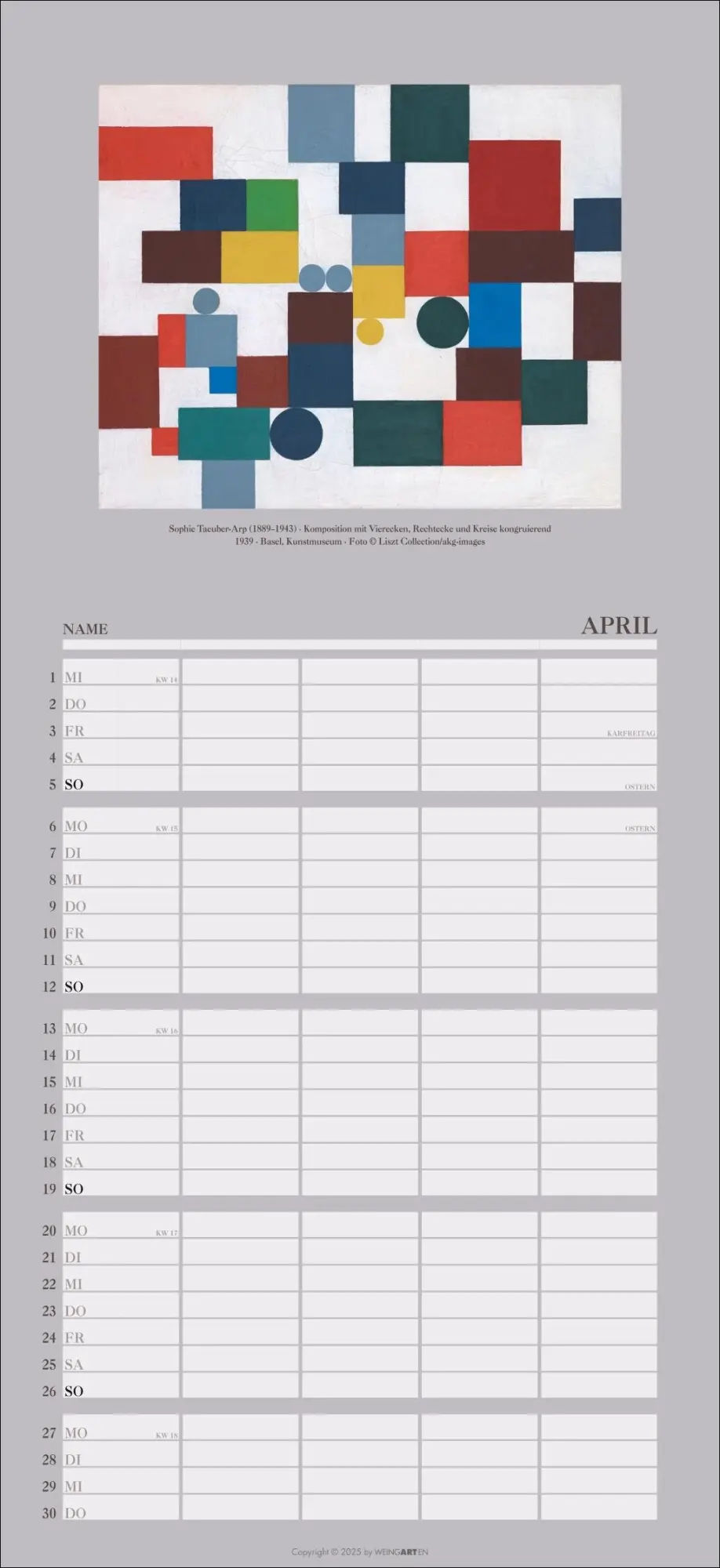 Bild: 9783839903049 | Kunst Familienplaner 2026 | Monet | Kalender | 15 S. | Deutsch | 2026