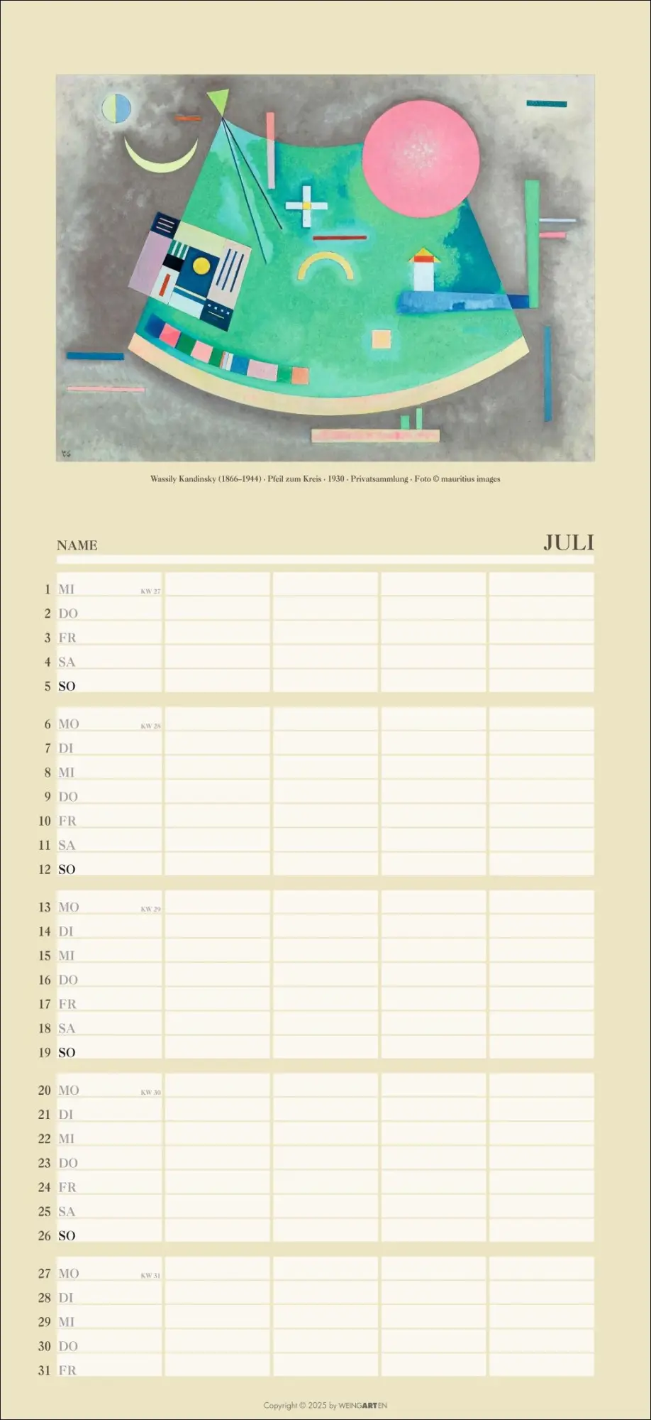 Bild: 9783839903049 | Kunst Familienplaner 2026 | Monet | Kalender | 15 S. | Deutsch | 2026