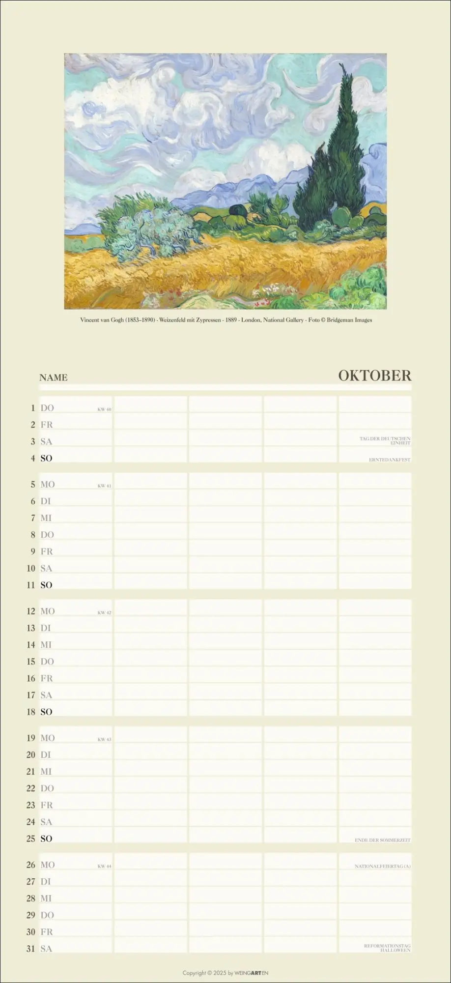 Bild: 9783839903049 | Kunst Familienplaner 2026 | Monet | Kalender | 15 S. | Deutsch | 2026