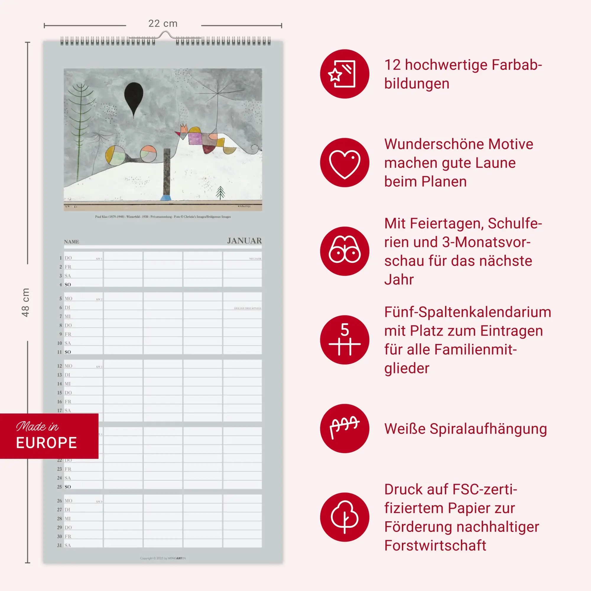 Bild: 9783839903049 | Kunst Familienplaner 2026 | Monet | Kalender | 15 S. | Deutsch | 2026