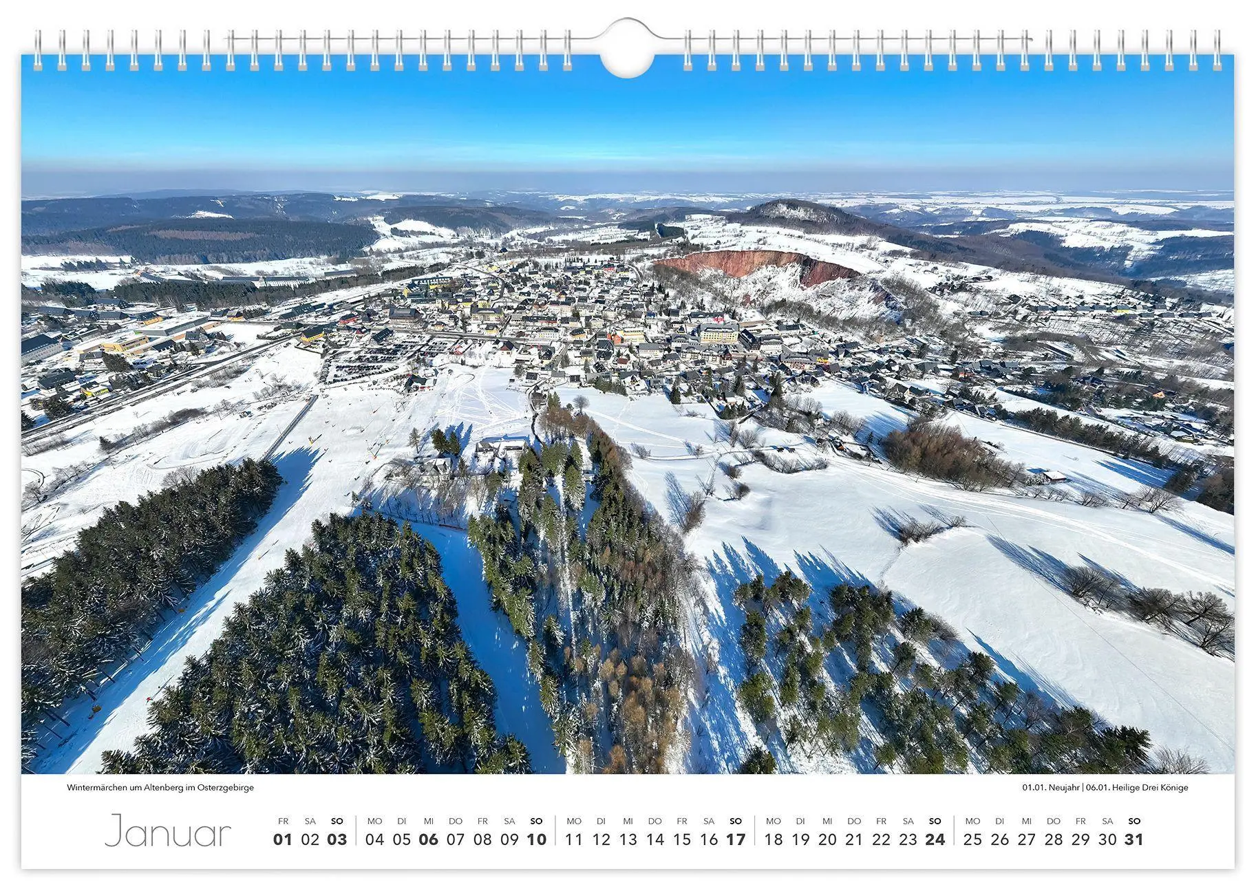 Bild: 9783912303049 | Kalender Dresden und Umgebung 2027 | 45 x 30 cm weißes Kalendarium