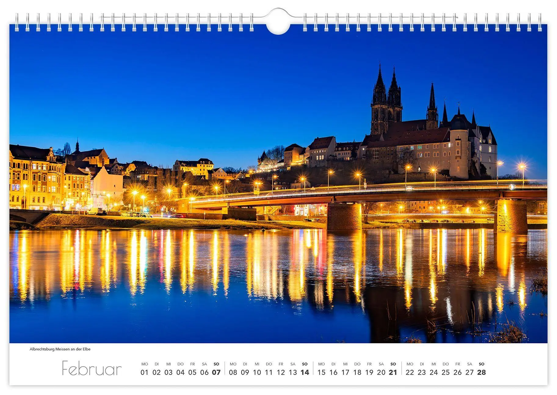 Bild: 9783912303049 | Kalender Dresden und Umgebung 2027 | 45 x 30 cm weißes Kalendarium