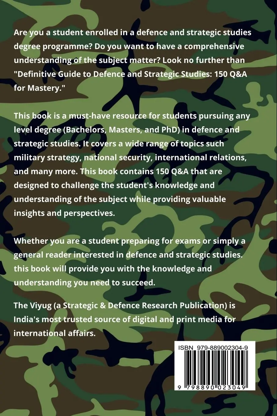 Rückseite: 9798890023049 | The Definitive Guide to Defence and Strategic Studies | The Viyug