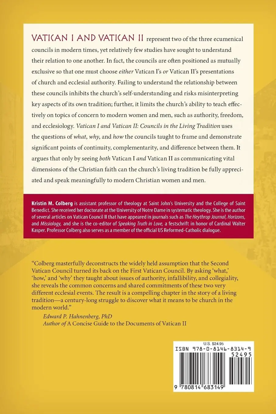 Rückseite: 9780814683149 | Vatican I and Vatican II | Councils in the Living Tradition | Colberg