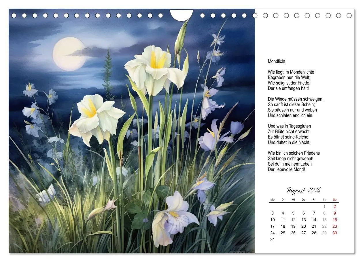 Bild: 9783457373149 | Gedichte von Theodor Storm (Wandkalender 2026 DIN A4 quer),...