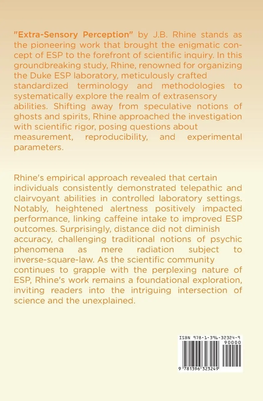 Rückseite: 9781396323249 | Extra-Sensory Perception | J. B. Rhine | Taschenbuch | Englisch | 2023