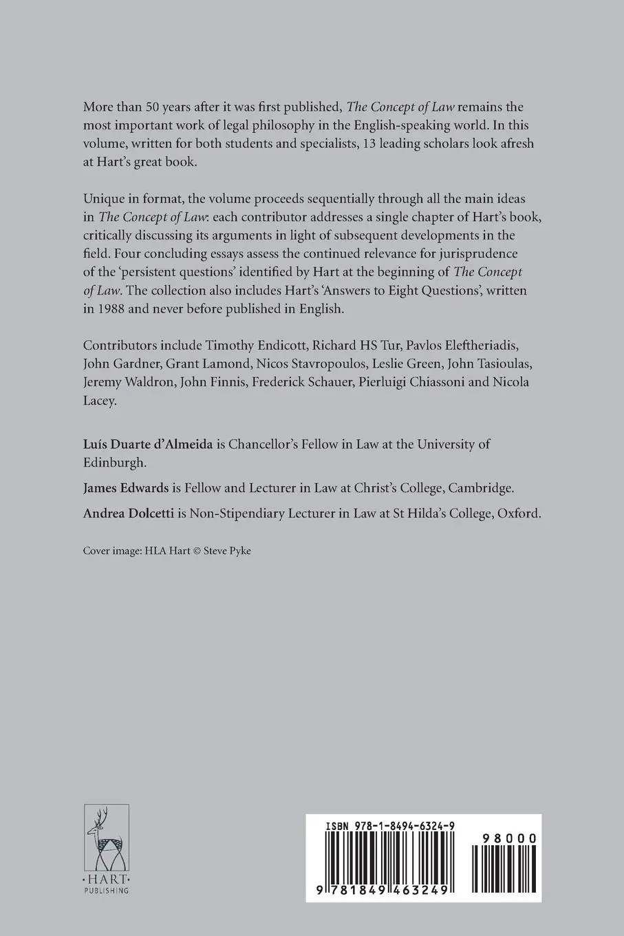 Rückseite: 9781849463249 | Reading HLA Hart's 'The Concept of Law' | Luís Duarte D'Almeida | Buch
